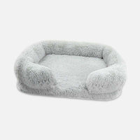 Hundebett | Memory Foam, Beruhigend, Komfortabel, Luxus, Vielseitig, Langlebig-Hellgrau-S-Luzern Mode