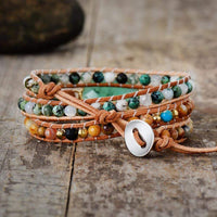 Jade-Wickelarmband | Australisch Beruhigend Stilvoll Lässig Langlebig-Luzern Mode