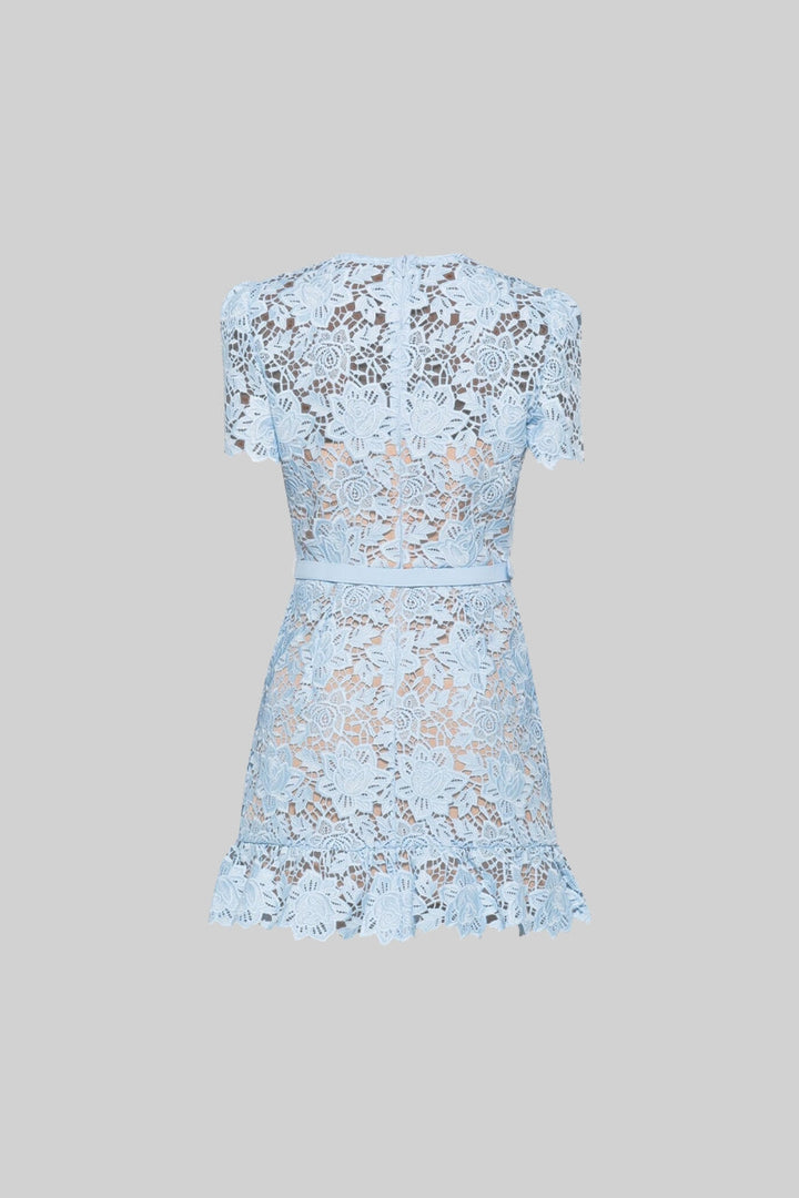 Besticktes Sommerkleid Damen | Minikleid tailliert | Florales Design leicht-Luzern Mode