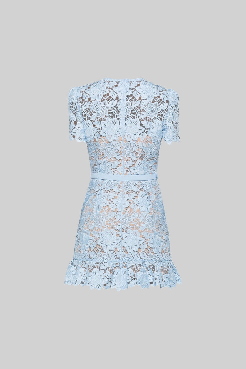 Besticktes Sommerkleid Damen | Minikleid tailliert | Florales Design leicht-Luzern Mode