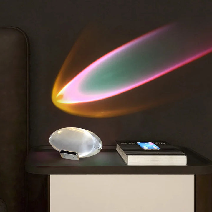 Tischlampe | Oval Kristall Stilvoll Einzigartig Vielseitig Langlebig LED-Luzern Mode