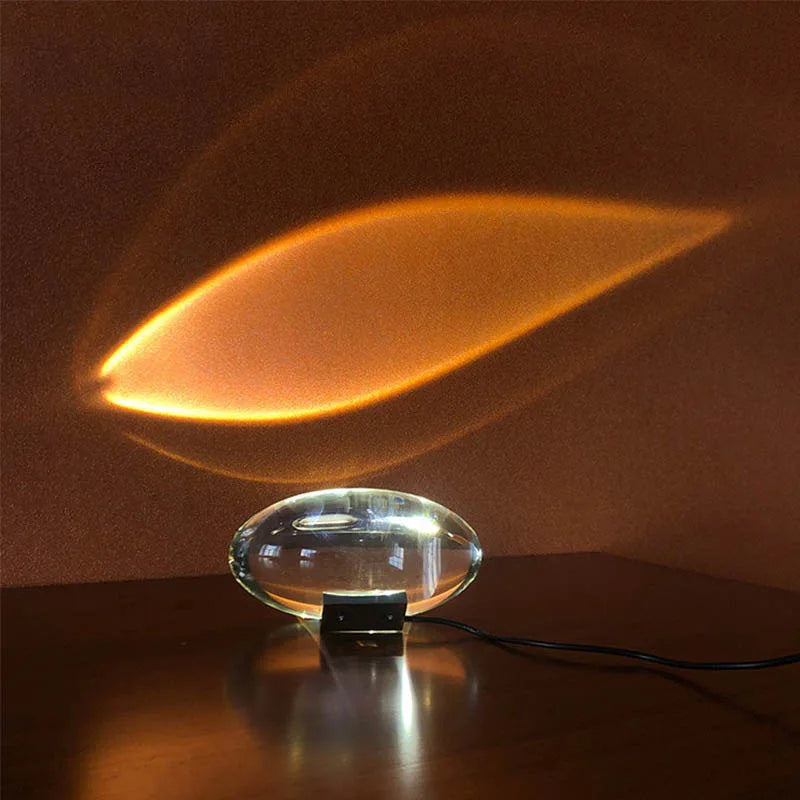 Tischlampe | Oval Kristall Stilvoll Einzigartig Vielseitig Langlebig LED-Auge des Himmels-3 Farben einstellbar-Luzern Mode