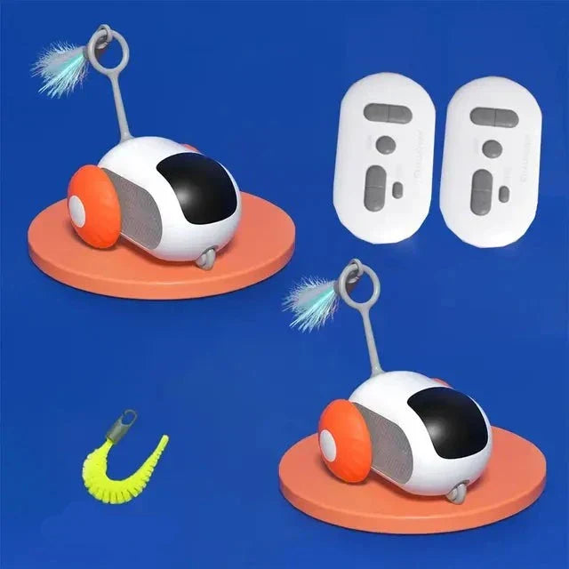 Steuerbares Katzenspielzeug | USB Aufladbar | Smart | Langlebig | Automatisch-Orange 2 Stück-Luzern Mode