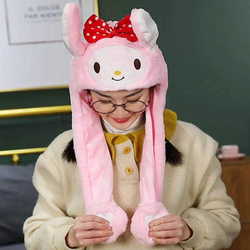 Plüsch Mütze mit Ohren - Lustige Tiermütze für Kinder-Pinke Melody-Luzern Mode