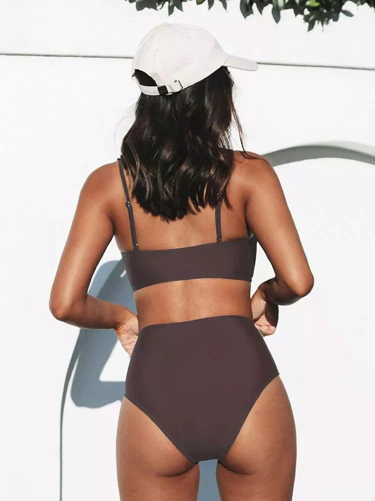 Bikini-Set mit Hohem Bund – Eliva