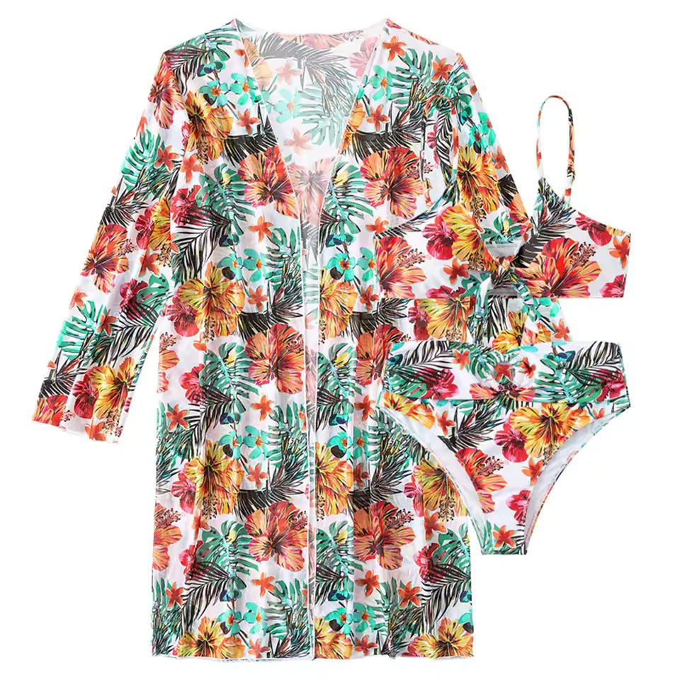 Bikiniset mit Hohem Bund und Cover-up – Amira