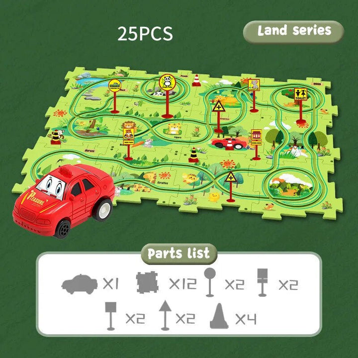 Fahrzeug-Puzzle-Set | Lehrreich Langlebig Spaß Vielseitig Bauen-Wald-Luzern Mode