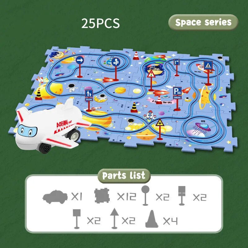Fahrzeug-Puzzle-Set | Lehrreich Langlebig Spaß Vielseitig Bauen-Weltraum-Luzern Mode