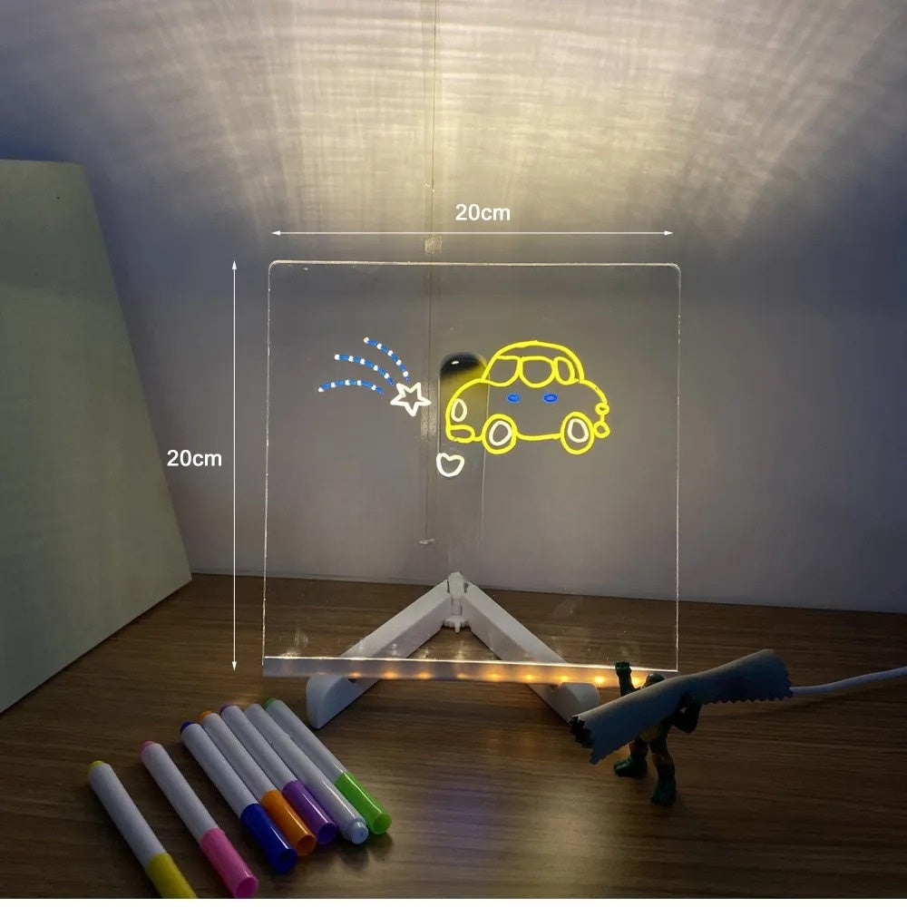 LED Zeichenbrett | Kreativ | Interaktiv | Lehrreich | Farbenfroh | USB-Luzern Mode