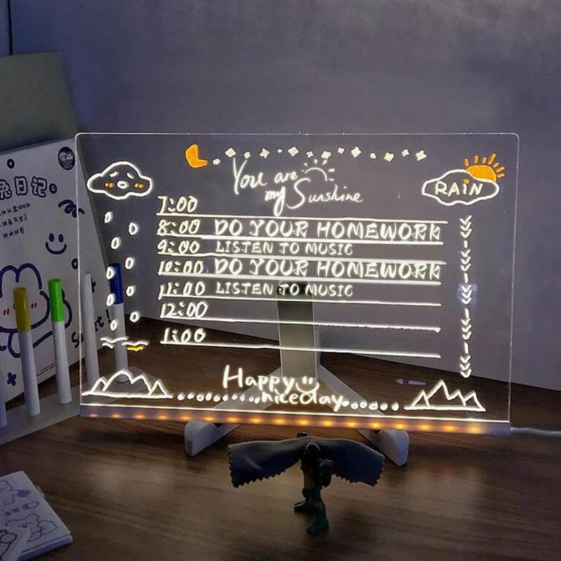 LED Zeichenbrett | Kreativ | Interaktiv | Lehrreich | Farbenfroh | USB-Luzern Mode