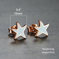 Ohrringe für Damen | Stecker | Opal | Seestern | Stilvoll | Klassisch-Luzern Mode