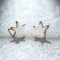 Ohrringe für Damen | Stecker | Opal | Seestern | Stilvoll | Klassisch-Opal-Roségold-Luzern Mode