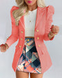 Taillierter Blazer | figurbetonter Rock | weiches Material | vielseitig kombinierbar-Rosa-S-Luzern Mode