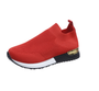 Damen Sneaker Strick Slip-On Bequem Laufschuh Mode-Rot-35-Luzern Mode