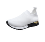 Damen Sneaker Strick Slip-On Bequem Laufschuh Mode-Weiß-35-Luzern Mode