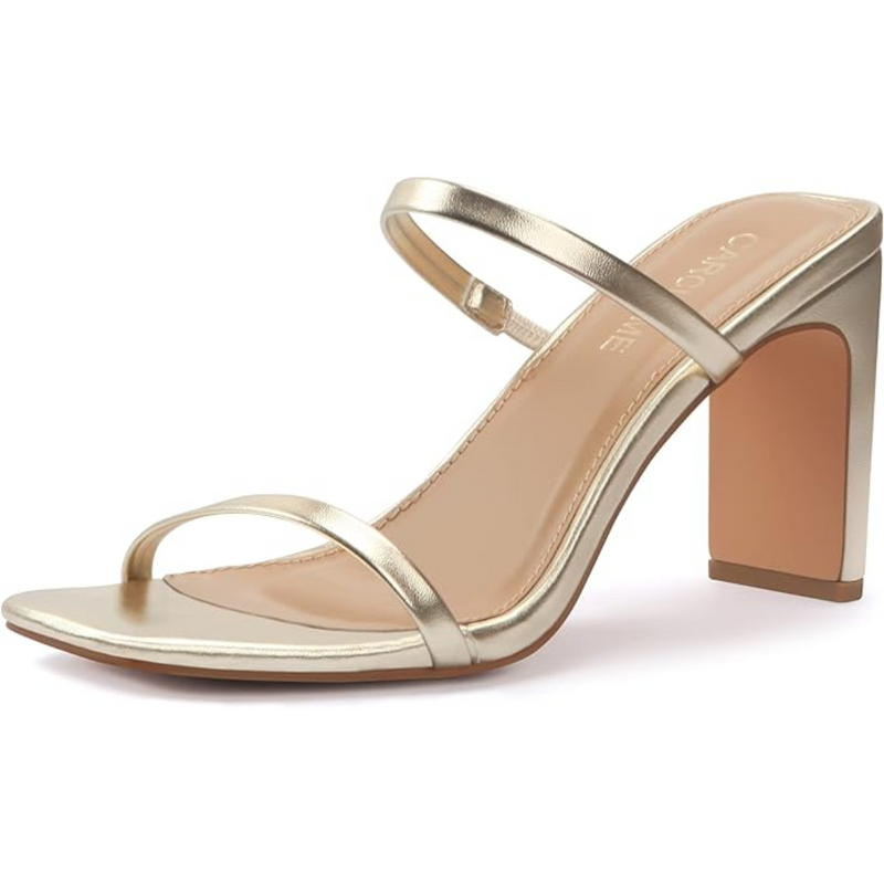 Damen Sandalen mit Absatz - Elegante Sommerschuhe Online-Gold-35-Luzern Mode