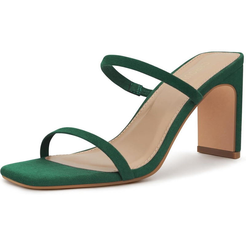 Damen Sandalen mit Absatz - Elegante Sommerschuhe Online-Grün-35-Luzern Mode