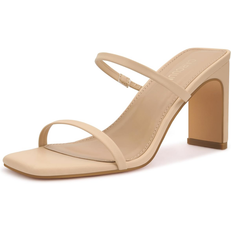 Damen Sandalen mit Absatz - Elegante Sommerschuhe Online-Nude-35-Luzern Mode