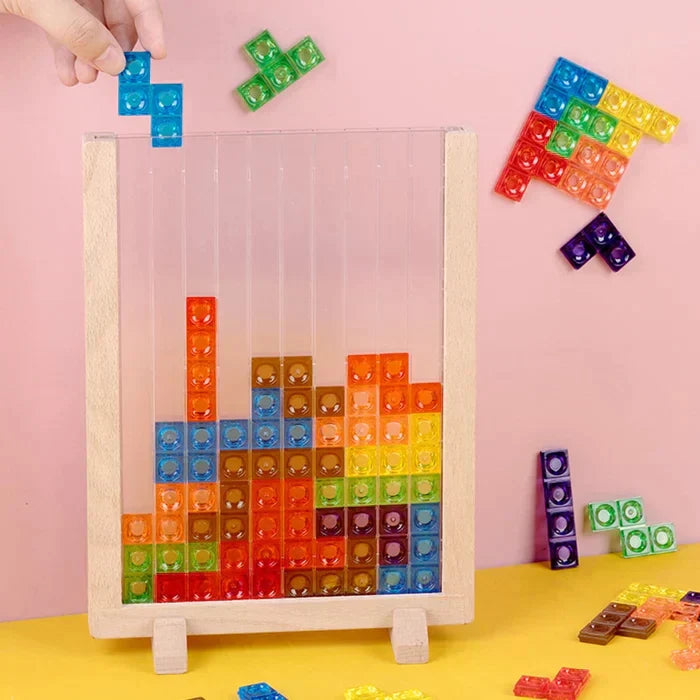 Blockpuzzle | Kinder Lernspiel Tetris Stapeln Langlebig-Holz-Luzern Mode