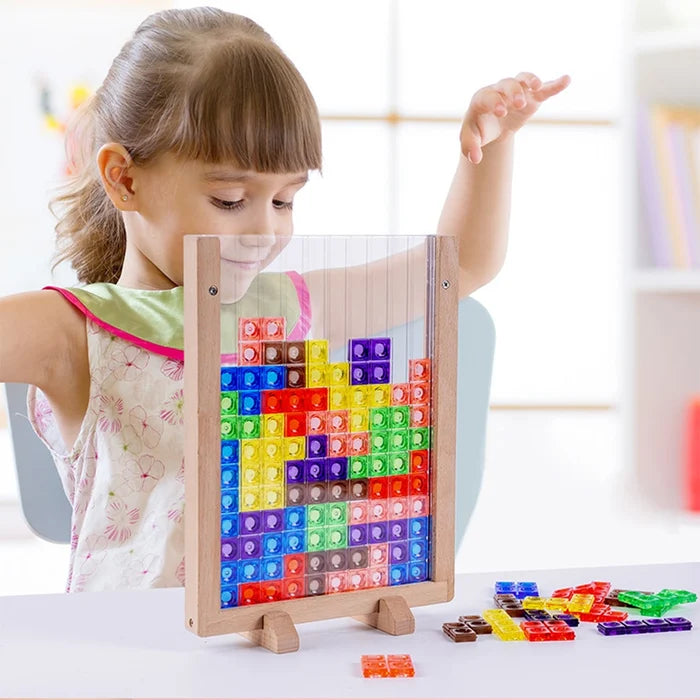 Blockpuzzle | Kinder Lernspiel Tetris Stapeln Langlebig-Luzern Mode