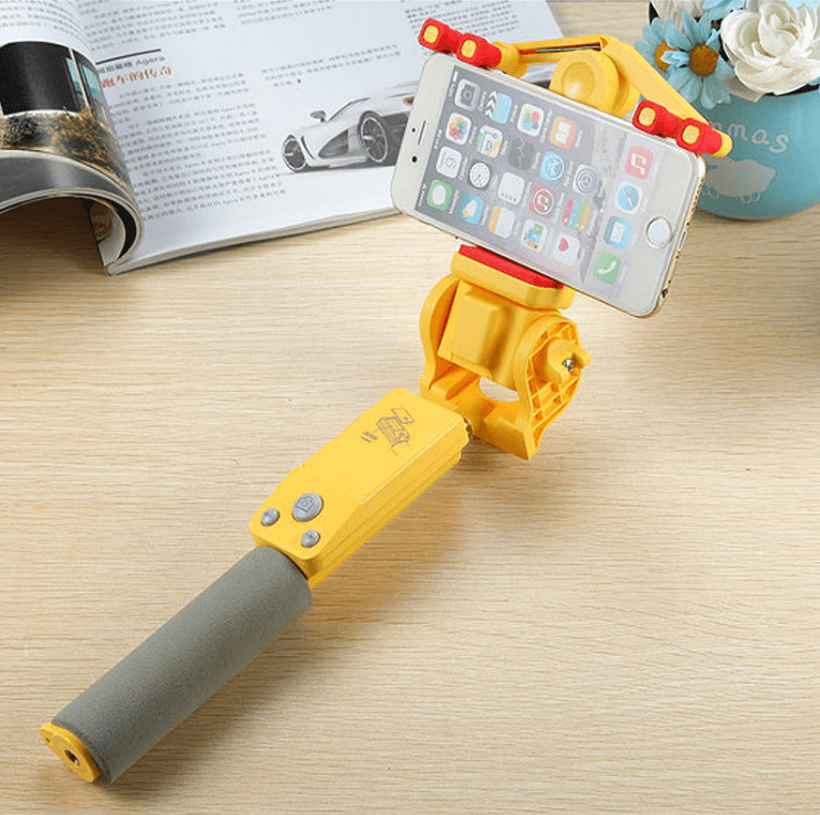 Selfie-Stick | 360° Drehung | Bluetooth | Ausziehbar | Kabellos-Gelb-Luzern Mode