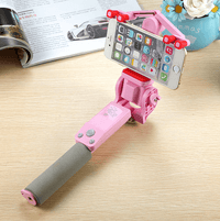 Selfie-Stick | 360° Drehung | Bluetooth | Ausziehbar | Kabellos-Rosa-Luzern Mode