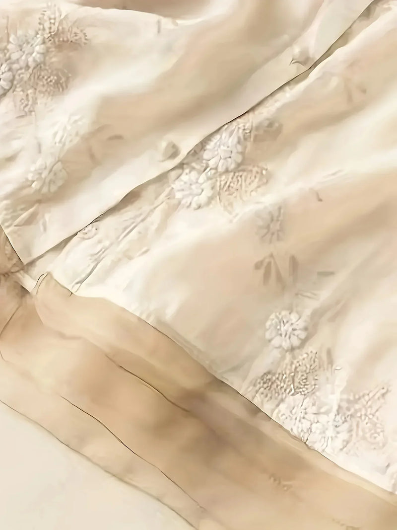 Leinenbluse Damen mit Stickerei - Elegante Sommermode-Luzern Mode
