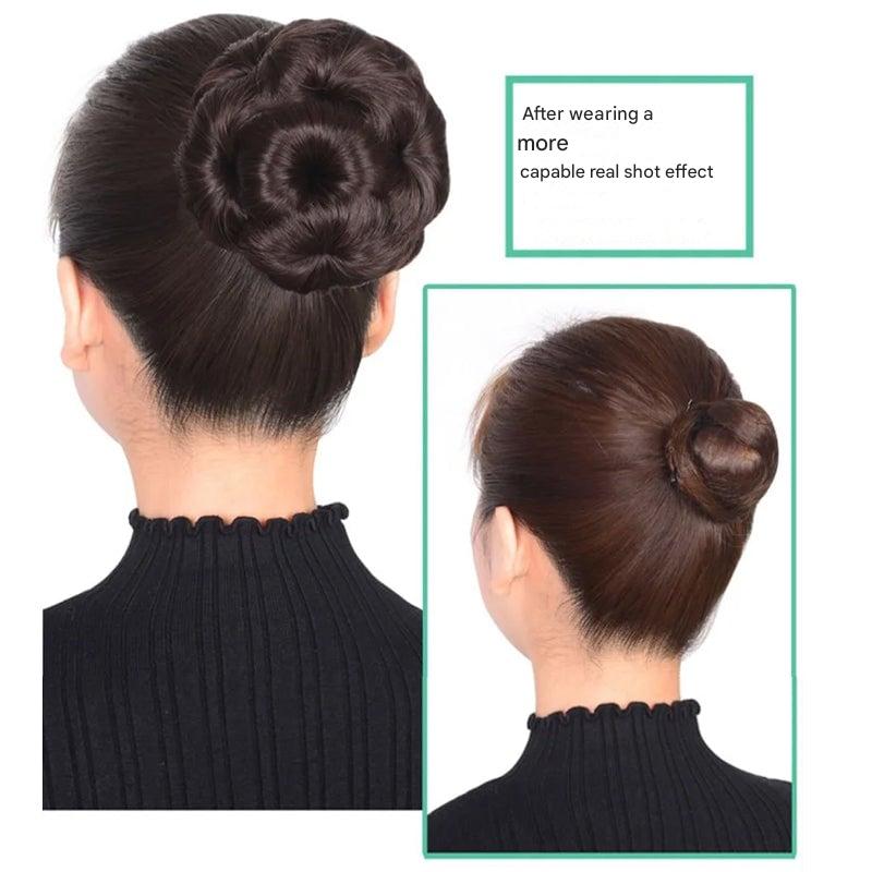 Haarklammer mit Knoten | Blumenform | Synthetisch | Hitzebeständig | Clip-Luzern Mode