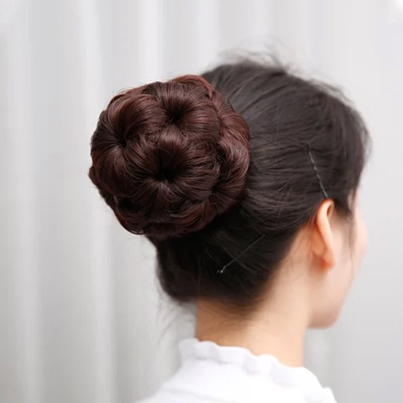Haarklammer mit Knoten | Blumenform | Synthetisch | Hitzebeständig | Clip-Luzern Mode
