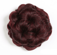 Haarklammer mit Knoten | Blumenform | Synthetisch | Hitzebeständig | Clip-Burgunder-Luzern Mode