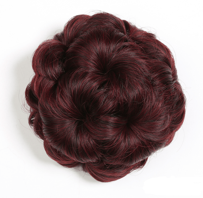 Haarklammer mit Knoten | Blumenform | Synthetisch | Hitzebeständig | Clip-Burgunder-Luzern Mode