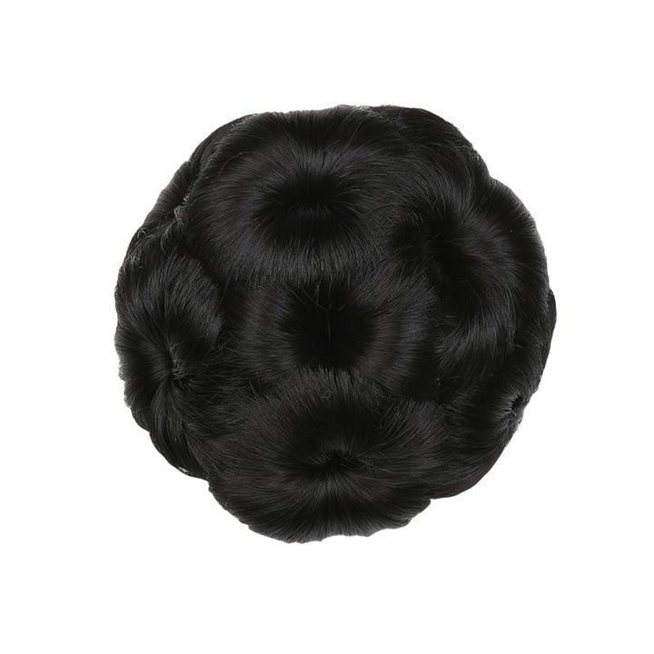 Haarklammer mit Knoten | Blumenform | Synthetisch | Hitzebeständig | Clip-Schwarz-Luzern Mode