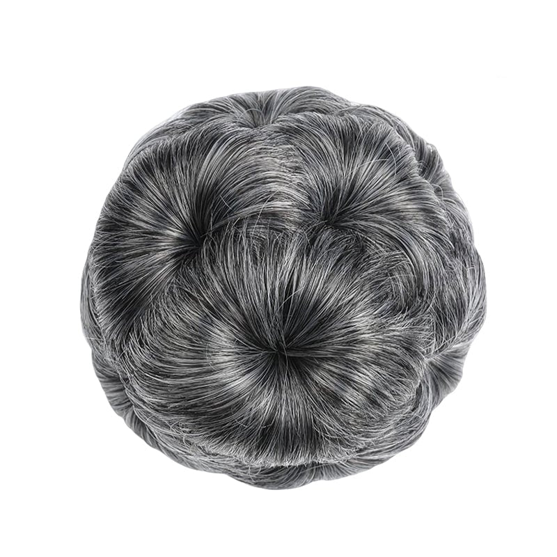 Haarklammer mit Knoten | Blumenform | Synthetisch | Hitzebeständig | Clip-Silbergrau-Luzern Mode