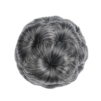 Haarklammer mit Knoten | Blumenform | Synthetisch | Hitzebeständig | Clip-Silbergrau-Luzern Mode