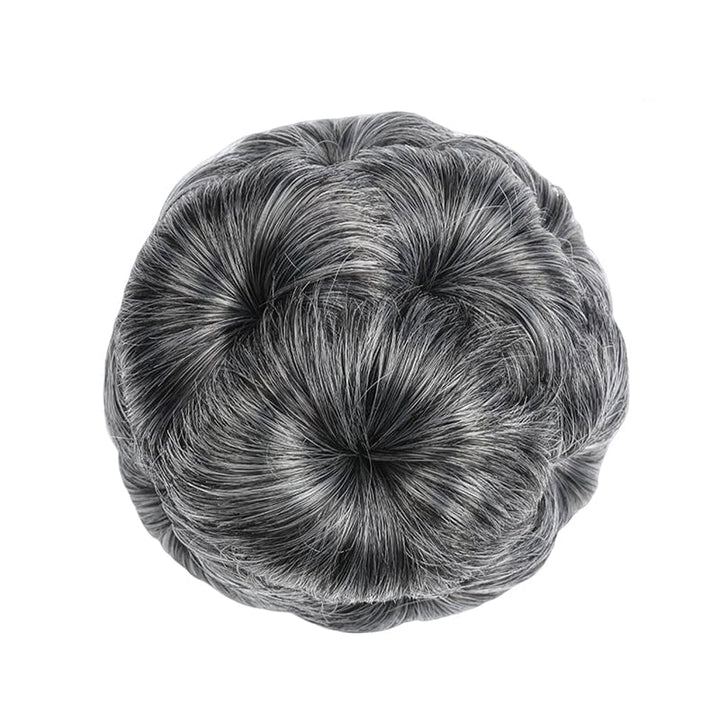 Haarklammer mit Knoten | Blumenform | Synthetisch | Hitzebeständig | Clip-Silbergrau-Luzern Mode