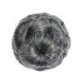 Haarklammer mit Knoten | Blumenform | Synthetisch | Hitzebeständig | Clip-Silbergrau-Luzern Mode