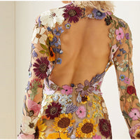 Langärmliges Blumenkleid Damen - Elegantes Design kaufen-Luzern Mode