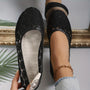 Damen Ballerinas mit Spitze - Bequeme Sommerschuhe kaufen-36-Schwarz-Luzern Mode