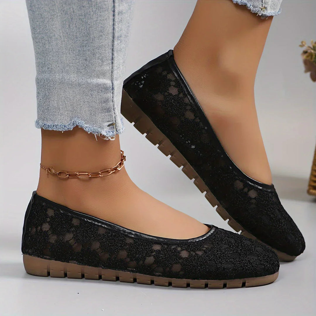 Damen Ballerinas mit Spitze - Bequeme Sommerschuhe kaufen-Luzern Mode
