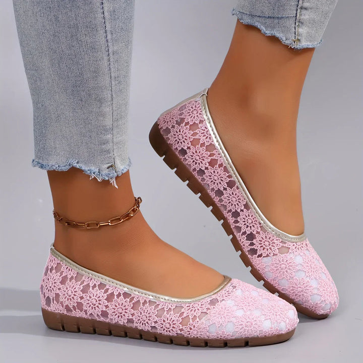 Damen Ballerinas mit Spitze - Bequeme Sommerschuhe kaufen-Luzern Mode