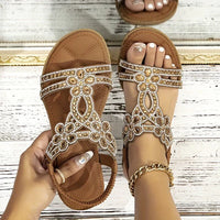 Böhmische Strandsandalen mit elastischem Band – Naima