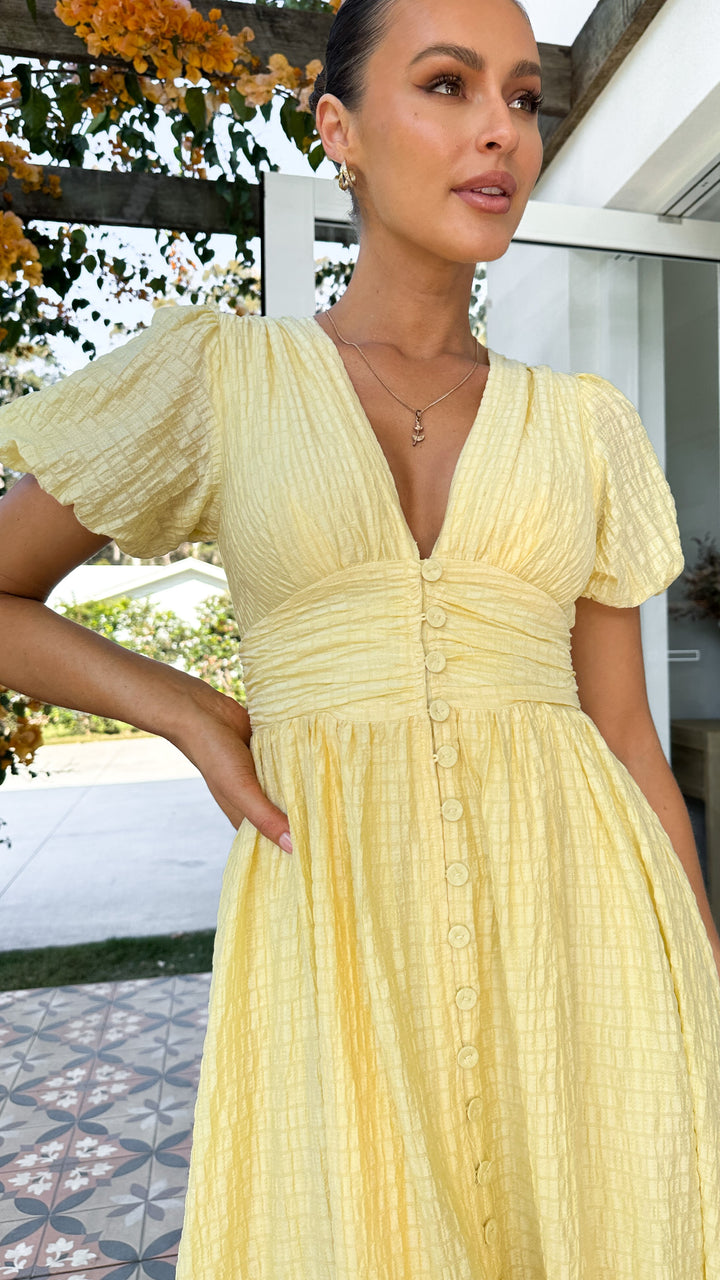 Boho Maxikleid Damen | Tiefer V-Ausschnitt | Luftig | Sommer | Knopfleiste-Luzern Mode