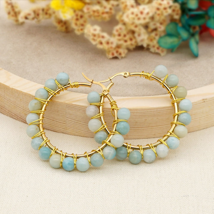 Ohrringe für Damen | Naturkristalle | Creolen | Ringe | Stilvoll-Amazonit-Luzern Mode