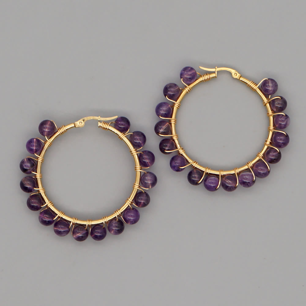 Ohrringe für Damen | Naturkristalle | Creolen | Ringe | Stilvoll-Amethyst-Luzern Mode