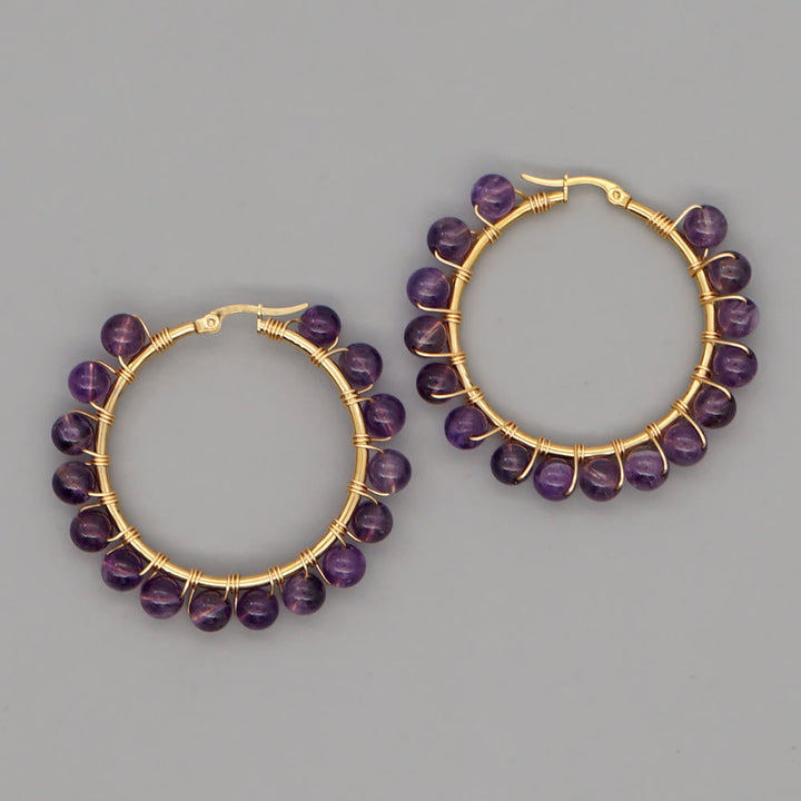 Ohrringe für Damen | Naturkristalle | Creolen | Ringe | Stilvoll-Amethyst-Luzern Mode