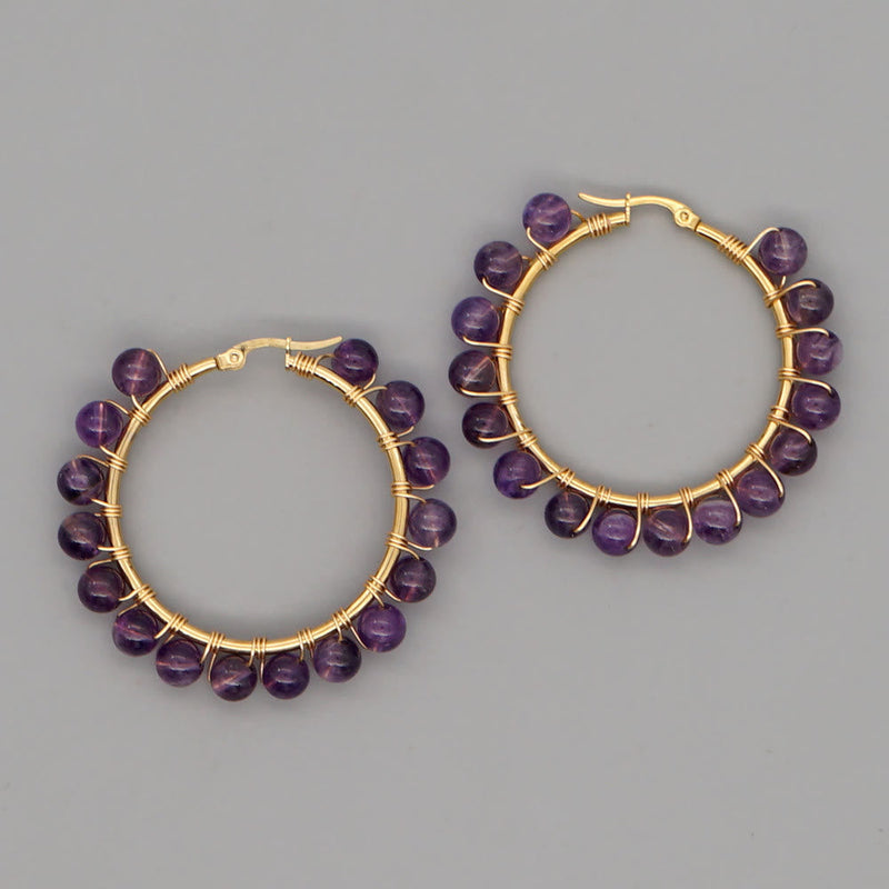 Ohrringe für Damen | Naturkristalle | Creolen | Ringe | Stilvoll-Amethyst-Luzern Mode