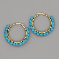 Ohrringe für Damen | Naturkristalle | Creolen | Ringe | Stilvoll-Blaues Türkis-Luzern Mode