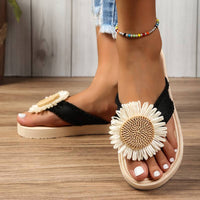 Boho Slip-On Sandalen mit Blumenmuster – Marivi