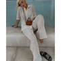 Boho Strand Set Damen | Luftig gehäkelt & bequem | Sommer Outfit für Urlaub-Weiß-S-Luzern Mode