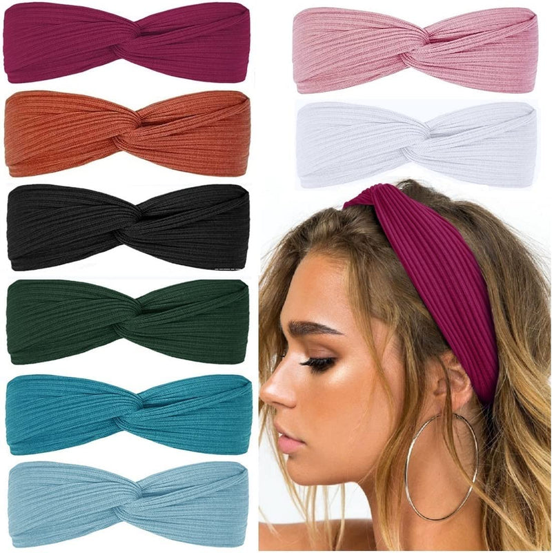 Damen Stirnband Set - Weiches, Dehnbares Haarband-Set 5-Luzern Mode